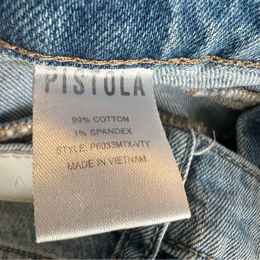 Pistola Felix High Rise Double Yoke Mom Jeans Light Exposed Button Fly Sz 27 - Picture 9 of 14